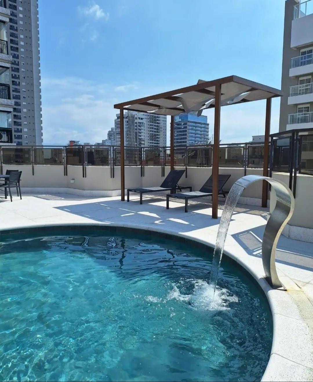 Ferienwohnung Lindo Flat No Edificio Cosmopolitan, Com Garagem E Piscina Santos  Exterior foto